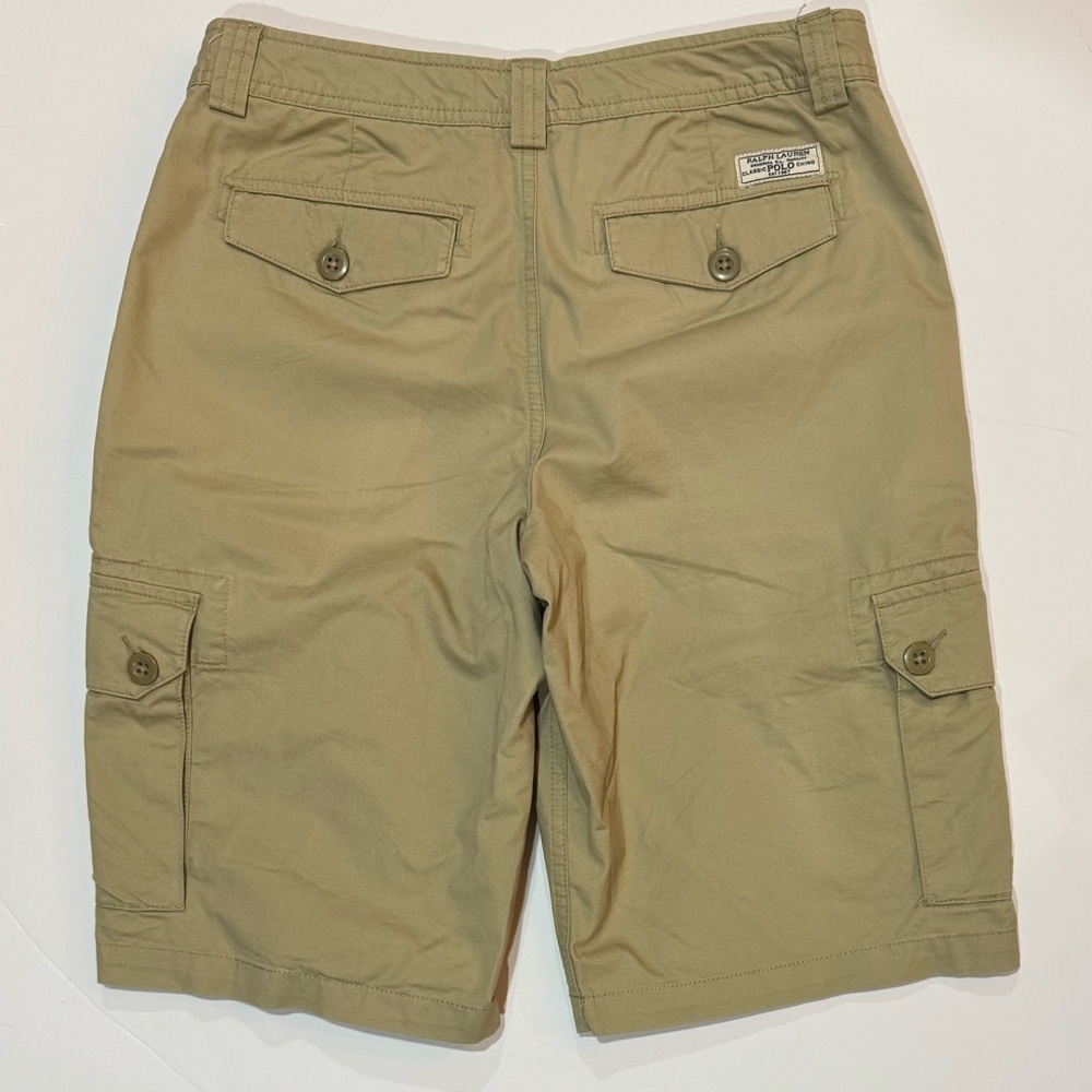 Ralph Lauren Boys Cargo Shorts Khaki Tan Cotton Pockets Size 20 - Picture 3 of 7